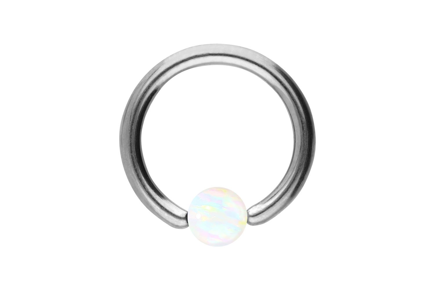 Chirurgenstahl Klemmkugelring Piercing SYNTHETISCHER OPAL